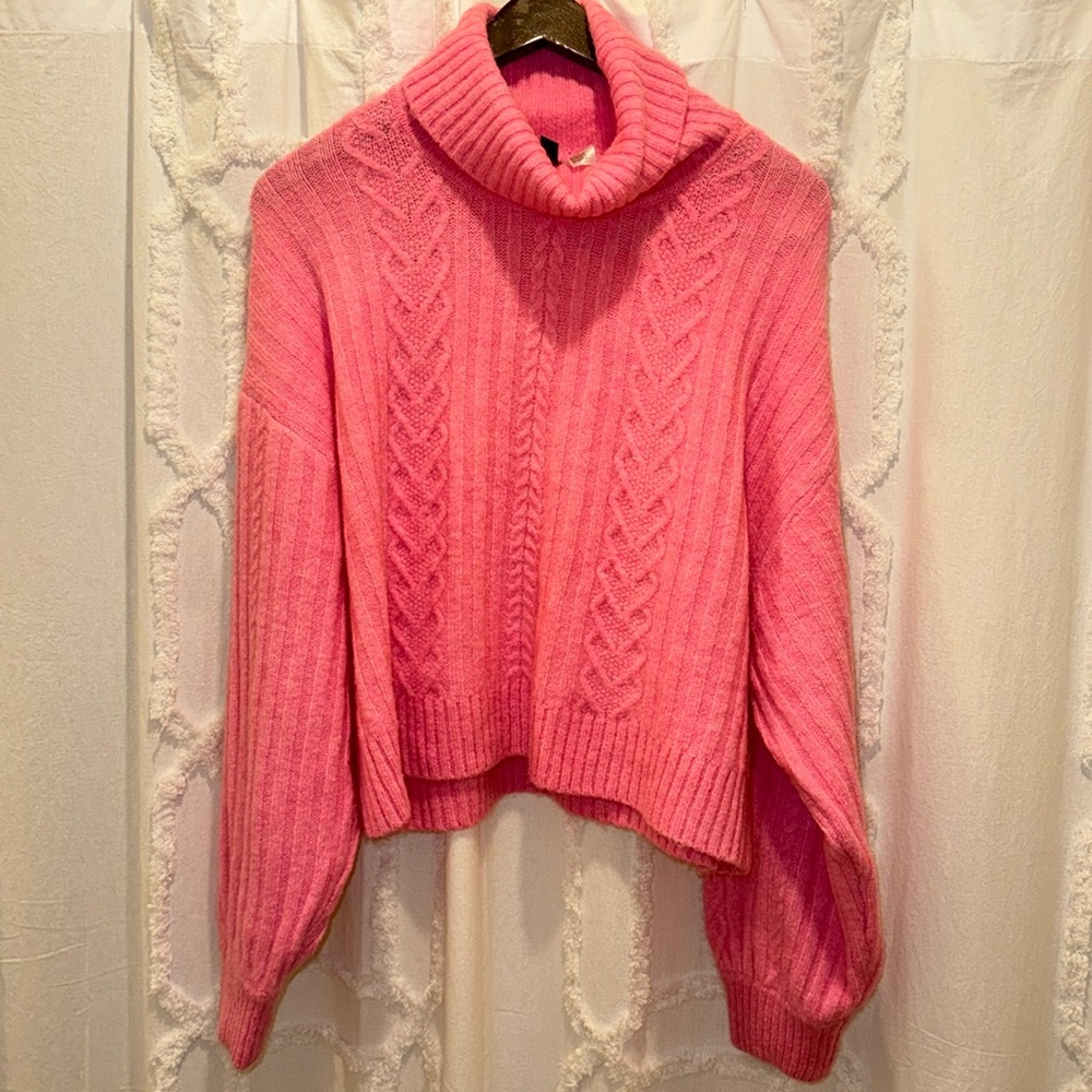 Divided. Cropped turtleneck.